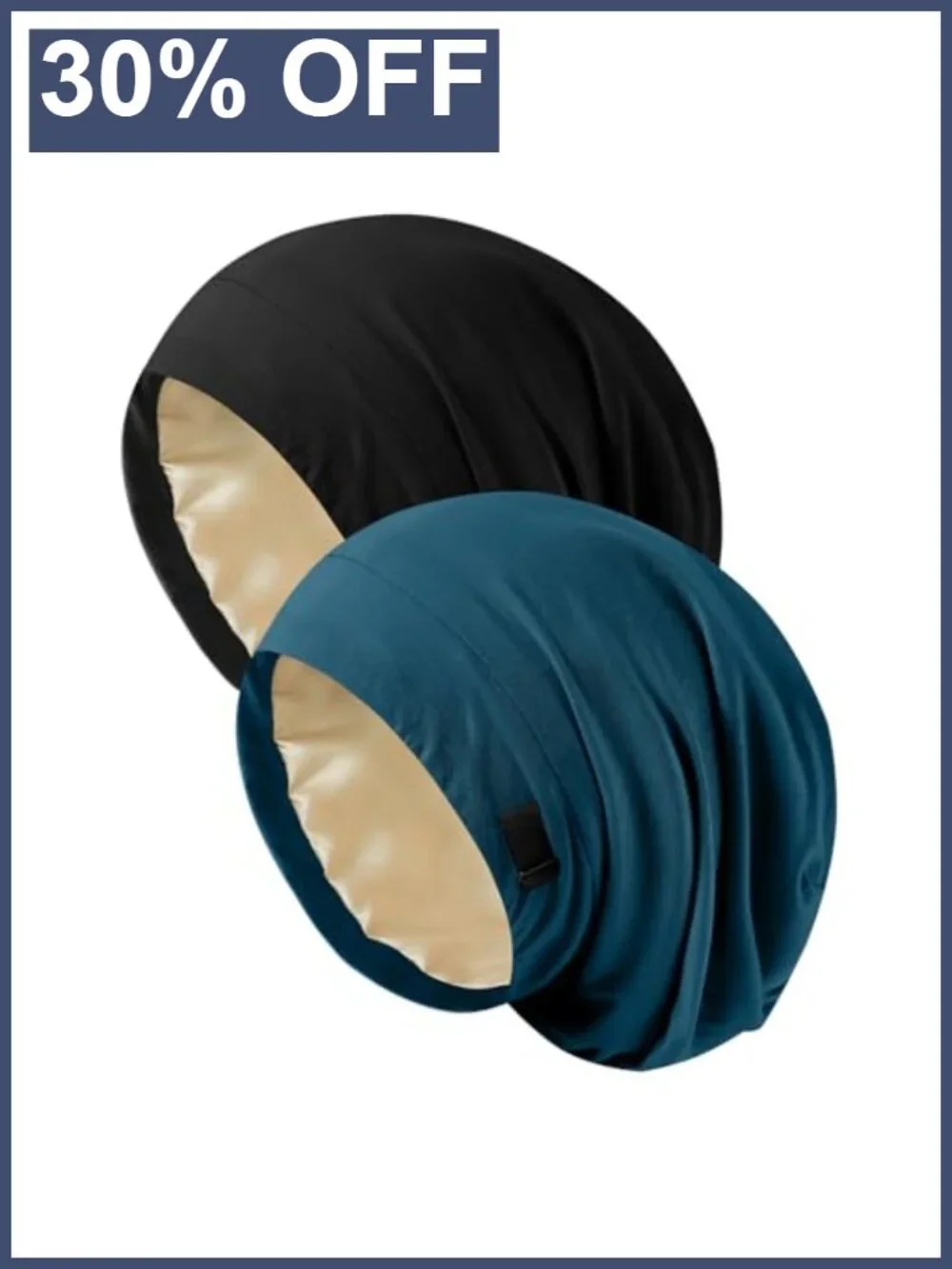 Satin Lined Bonnet for Sleeping Unisex Adjustable Hair Wrap